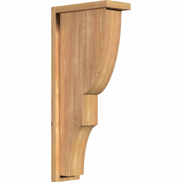 Ekena Millwork Ridgewood Smooth Corbel w/Backplate, Western Red Cedar, 5 1/2"W x 12"D x 28"H COR06X12X28RID01SWR - main